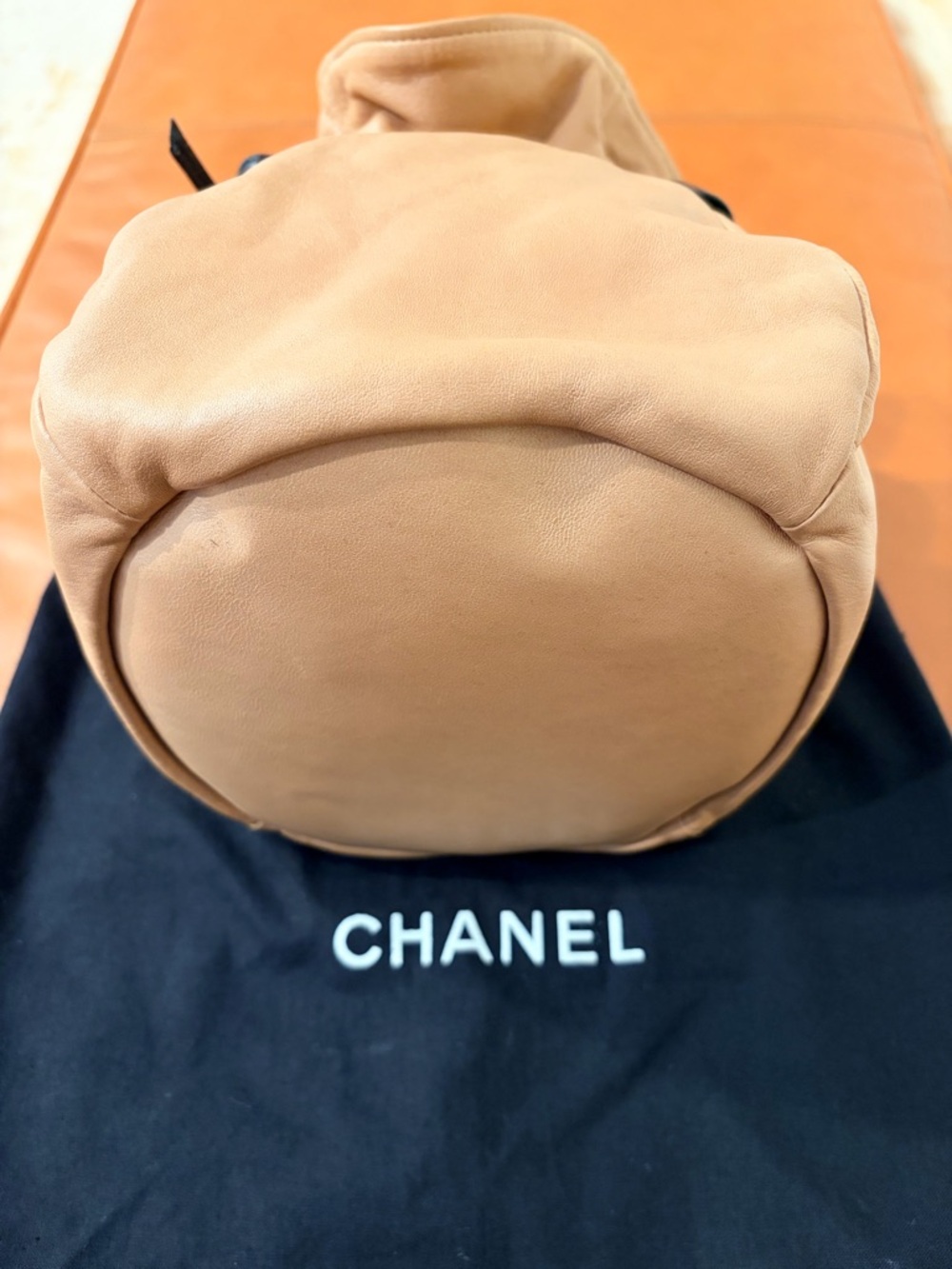 CHANEL Lambskin Leather Mini Drawstring Bag with Black Trim - Picture 4 of 9
